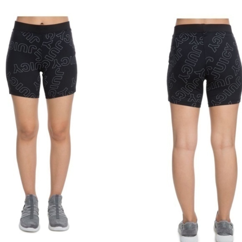Juicy Couture Sport Black Printed Bike Shorts Size XS